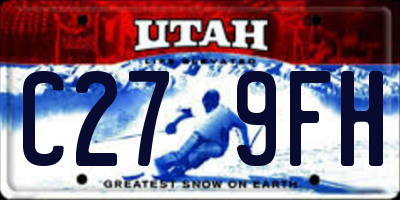UT license plate C279FH