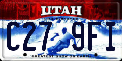 UT license plate C279FI