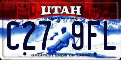 UT license plate C279FL