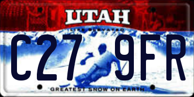 UT license plate C279FR
