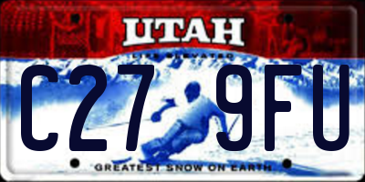 UT license plate C279FU