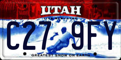 UT license plate C279FY