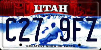 UT license plate C279FZ