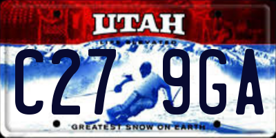 UT license plate C279GA