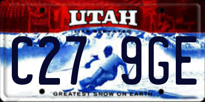 UT license plate C279GE