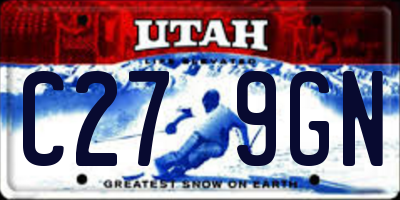 UT license plate C279GN