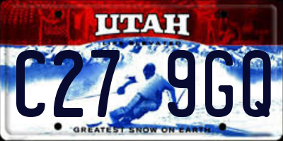 UT license plate C279GQ
