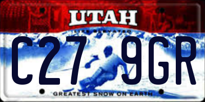 UT license plate C279GR