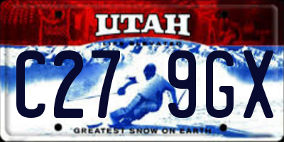 UT license plate C279GX