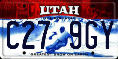 UT license plate C279GY