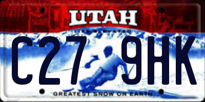 UT license plate C279HK