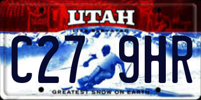 UT license plate C279HR