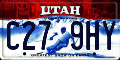 UT license plate C279HY