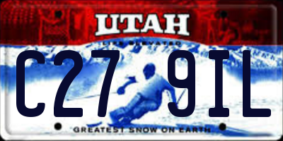 UT license plate C279IL