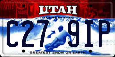 UT license plate C279IP