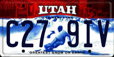 UT license plate C279IV