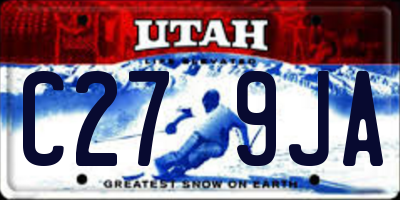 UT license plate C279JA