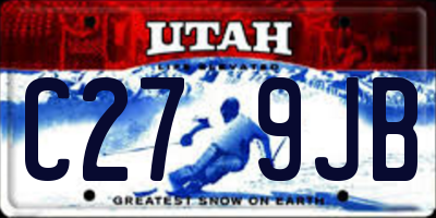 UT license plate C279JB