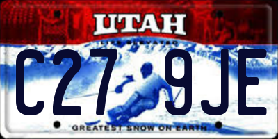UT license plate C279JE