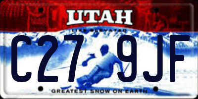 UT license plate C279JF
