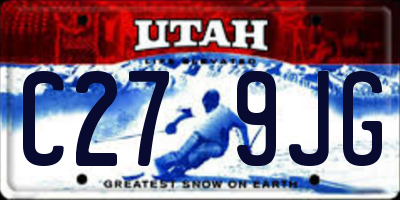 UT license plate C279JG