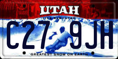 UT license plate C279JH