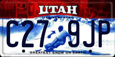 UT license plate C279JP