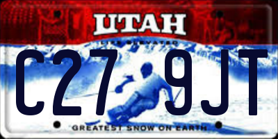 UT license plate C279JT