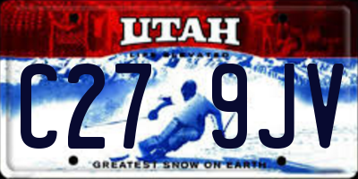 UT license plate C279JV