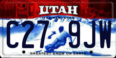 UT license plate C279JW
