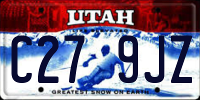 UT license plate C279JZ