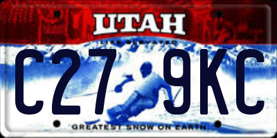 UT license plate C279KC