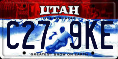 UT license plate C279KE