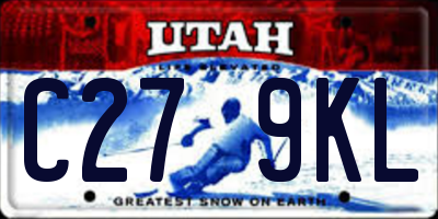 UT license plate C279KL