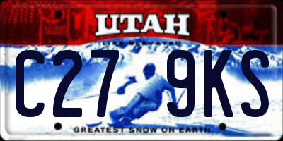 UT license plate C279KS