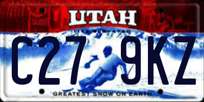 UT license plate C279KZ