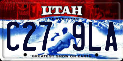 UT license plate C279LA