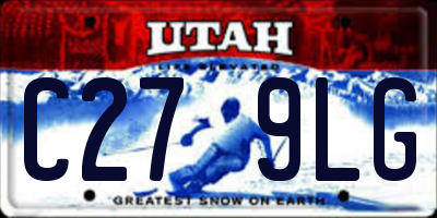 UT license plate C279LG
