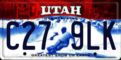 UT license plate C279LK