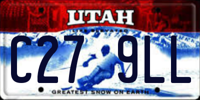 UT license plate C279LL