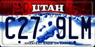 UT license plate C279LM