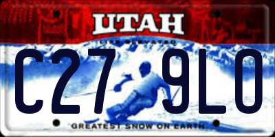 UT license plate C279LO