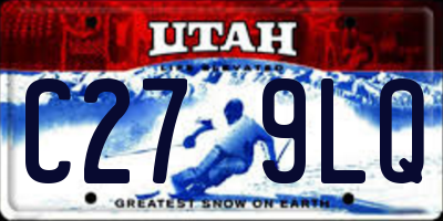 UT license plate C279LQ