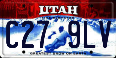UT license plate C279LV