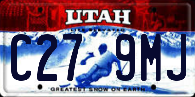 UT license plate C279MJ