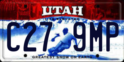 UT license plate C279MP