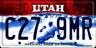 UT license plate C279MR