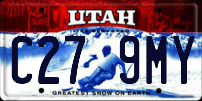 UT license plate C279MY