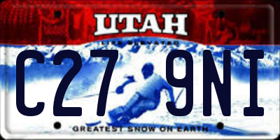 UT license plate C279NI