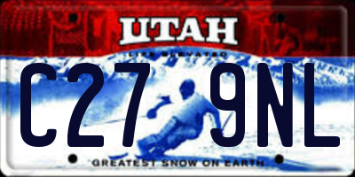 UT license plate C279NL